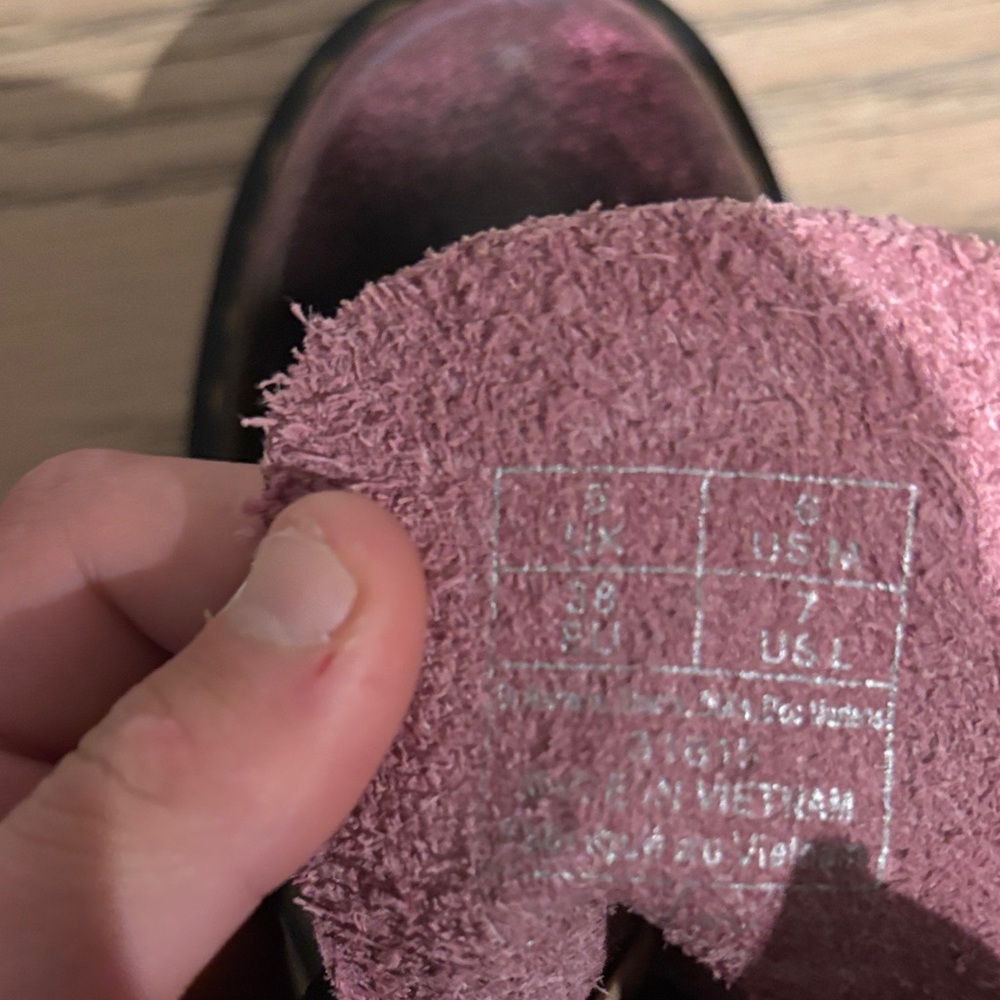 Dr. Martens Shimmering Black and Purple Boots - Picture 4 of 4